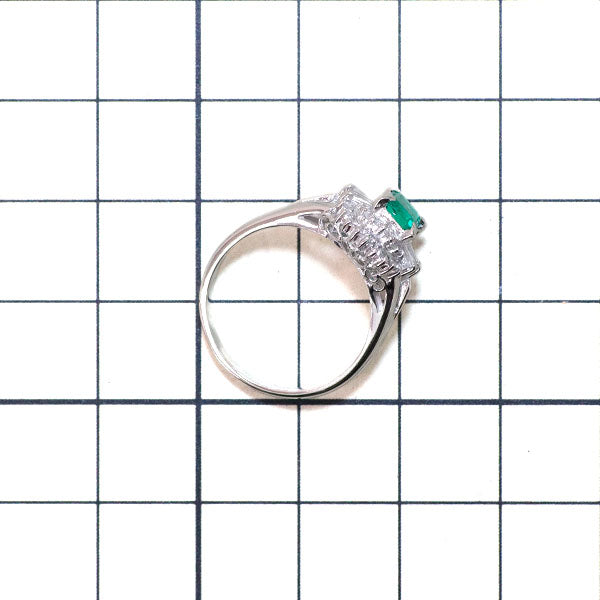 Pt900 エメラルド ダイヤモンド リング 0.51ct D0.31ct