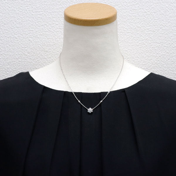 D&D144 Pt ダイヤモンド ペンダントネックレス 0.86ct フラワー
