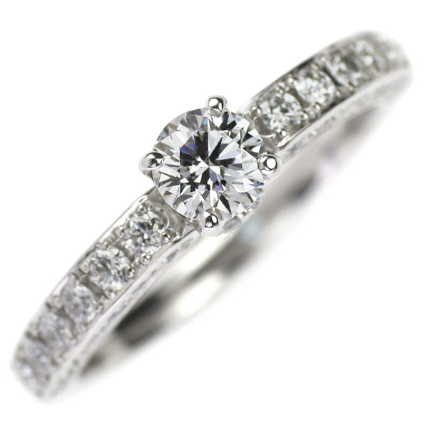 ポンテヴェキオ Pt900 ダイヤモンド リング 0.305ct D VS2 EX D0.44ct ベルセグレート
