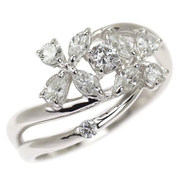Pt900 ダイヤモンド リング 0.67ct フラワー