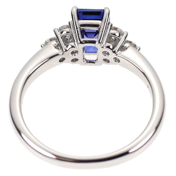 Pt900 サファイア ダイヤモンド リング 1.31ct D0.27ct