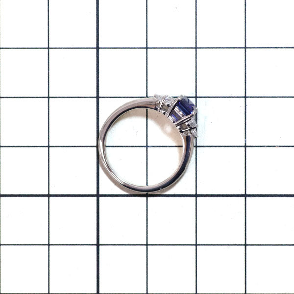 Pt900 サファイア ダイヤモンド リング 1.31ct D0.27ct