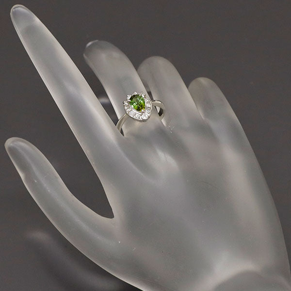 Pt900 バイカラートルマリン ダイヤモンド リング 0.70ct D0.32ct