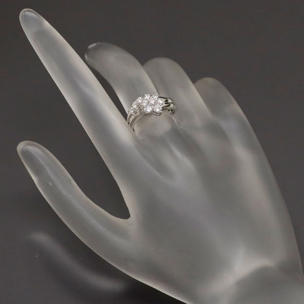 田崎真珠 Pt900 天然ピンク/ カラーレス ダイヤモンド リング 0.049ct D0.421ct フラワー