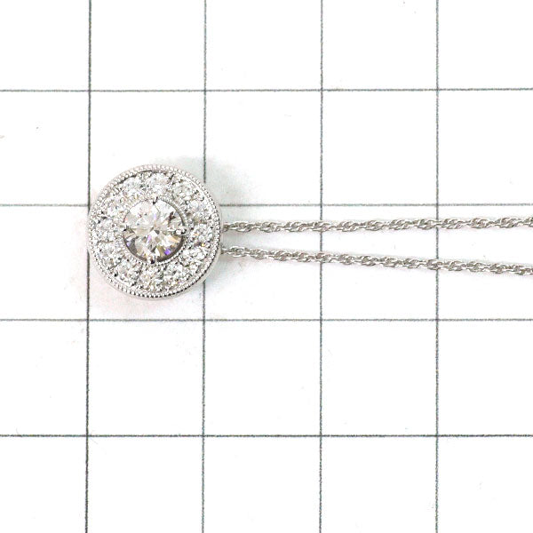 星の砂 Pt ダイヤモンド ペンダントネックレス 0.446ct G VS2 EXHC D0.29ct
