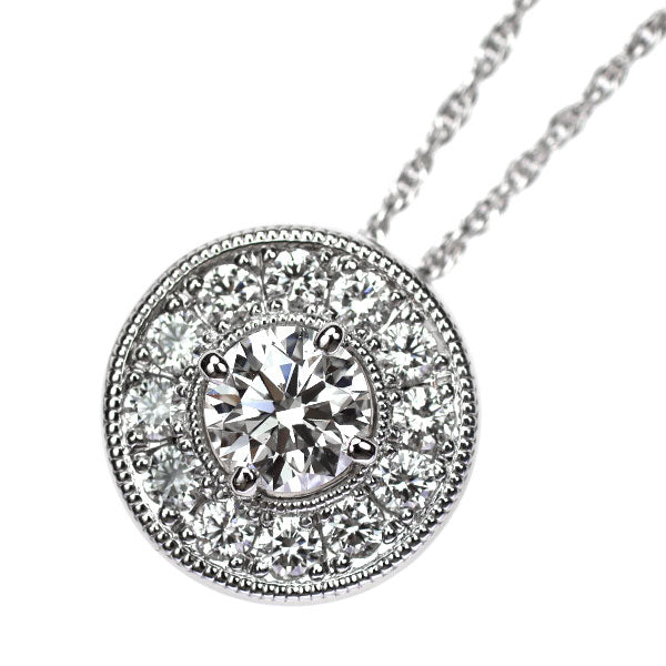 星の砂 Pt ダイヤモンド ペンダントネックレス 0.446ct G VS2 EXHC D0.29ct