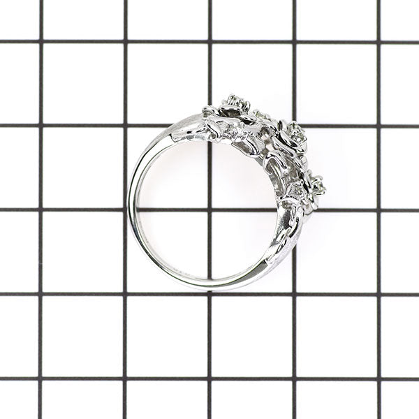 Pt900 ダイヤモンド リング 0.16ct 薔薇