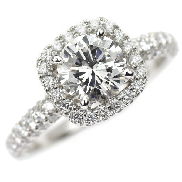 Pt900 ダイヤモンド リング 1.030ct E VVS2 VG D0.48ct