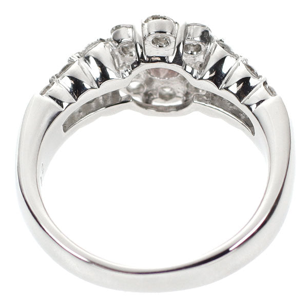 希少 Pt900 天然ピンク ダイヤモンド リング 0.191ct FLPP I1 D0.82ct フラワー