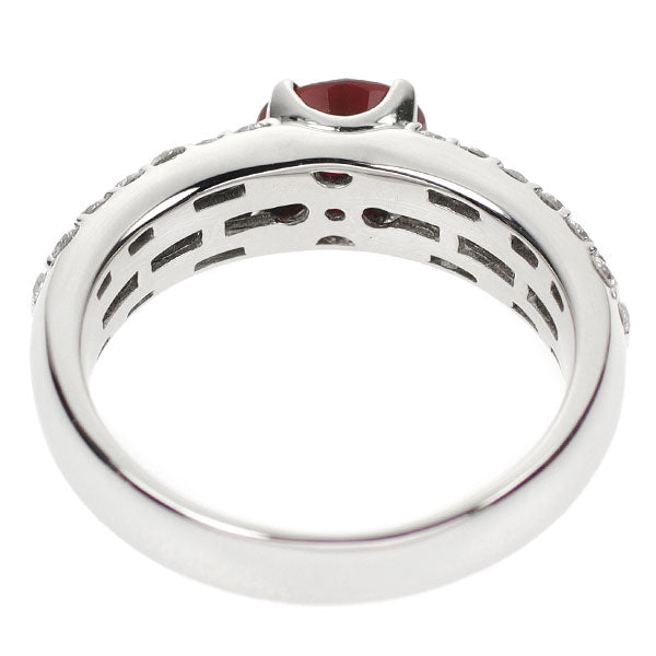 Pt900 ビルマ産 ピジョンブラッドルビー ダイヤモンド リング 1.02ct D0.70ct