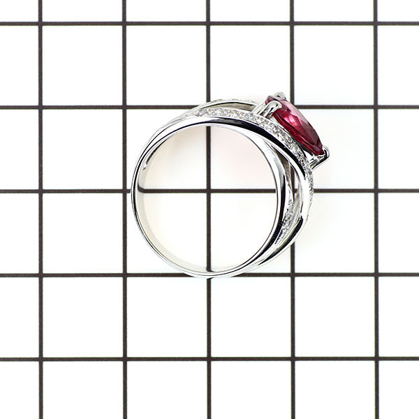 Pt900 ルベライト ダイヤモンド リング 1.81ct D0.41ct