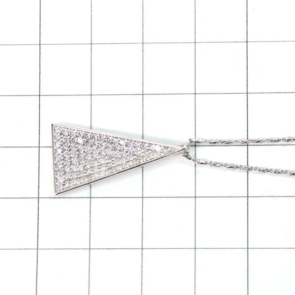 K18WG ダイヤモンド ペンダントネックレス 0.70ct マイクロセッティング