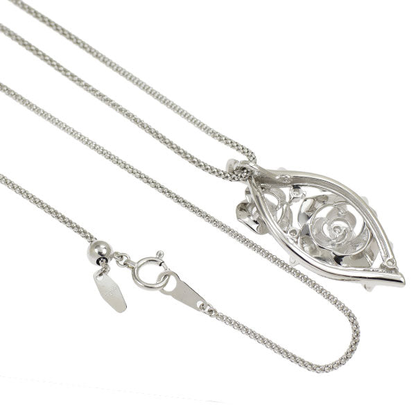 Pt900/ Pt850 ダイヤモンド ペンダントネックレス 0.16ct フラワー
