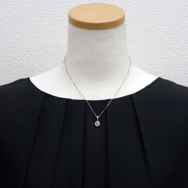Pt ファンシーカラーサファイア ダイヤモンド ペンダントネックレス 0.275ct D0.44ct