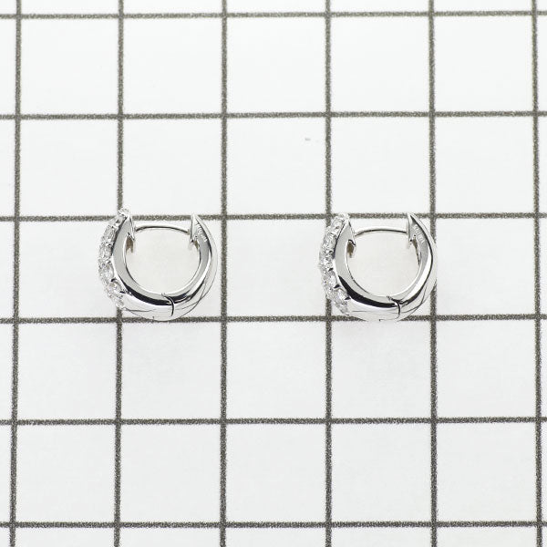 K18WG ダイヤモンド ピアス 0.64ct フープ