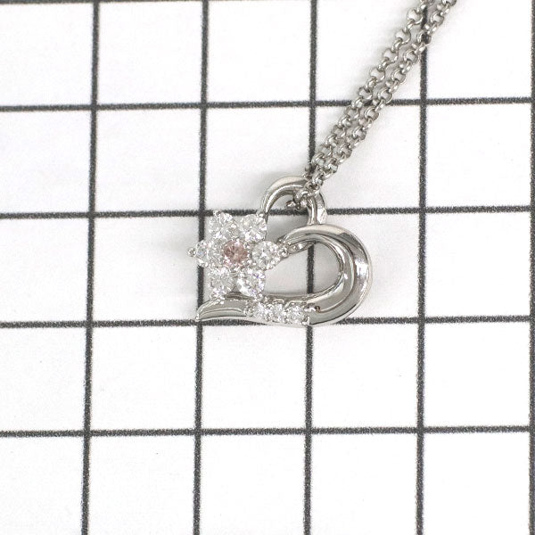 希少 Pt 天然ピンクダイヤモンド  ペンダントネックレス 0.056ct FOP I1 D0.40ct フラワー