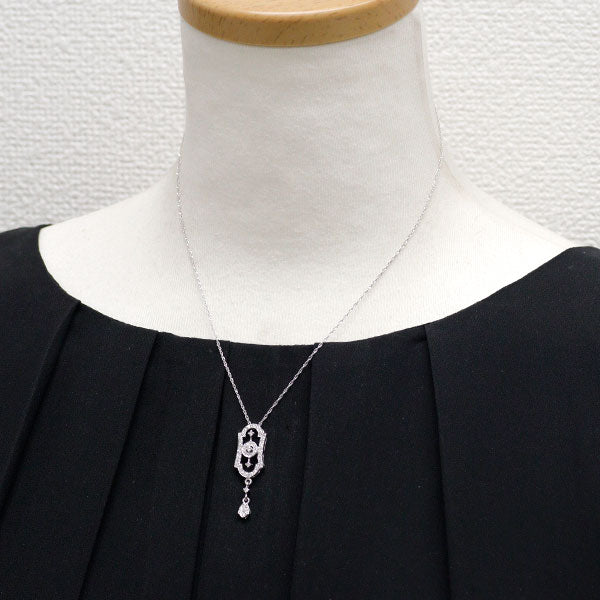 K18WG ダイヤモンド ペンダントネックレス 0.40ct