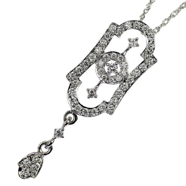 K18WG ダイヤモンド ペンダントネックレス 0.40ct