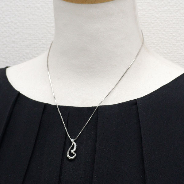 星の砂 Pt900/ Pt850 ダイヤモンド ペンダントネックレス 0.36ct