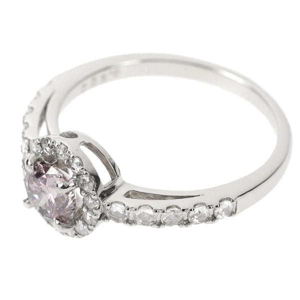 新品 希少 Pt950 天然ピンクダイヤモンド リング 0.622ct FPP I1 D0.25ct【エスコレ】