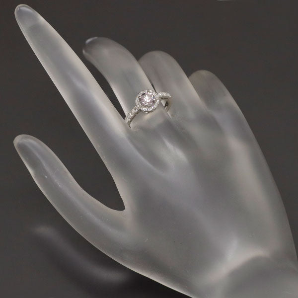 新品 希少 Pt950 天然ピンクダイヤモンド リング 0.622ct FPP I1 D0.25ct【エスコレ】