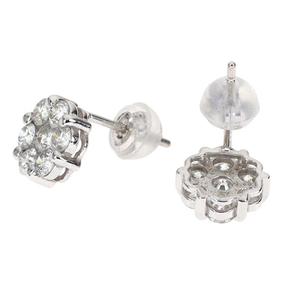 K18WG ダイヤモンド ピアス 1.00ct
