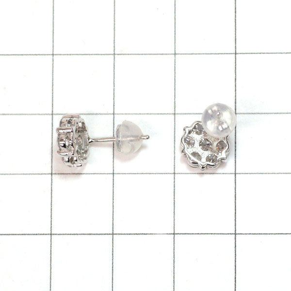 K18WG ダイヤモンド ピアス 1.00ct
