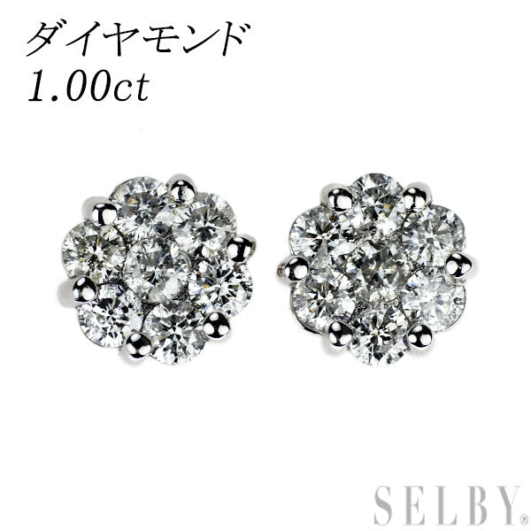 独特な店 K18WG ダイヤモンド ピアス 1.00ct — セルビーオンラインストア イヤリング、ピアス