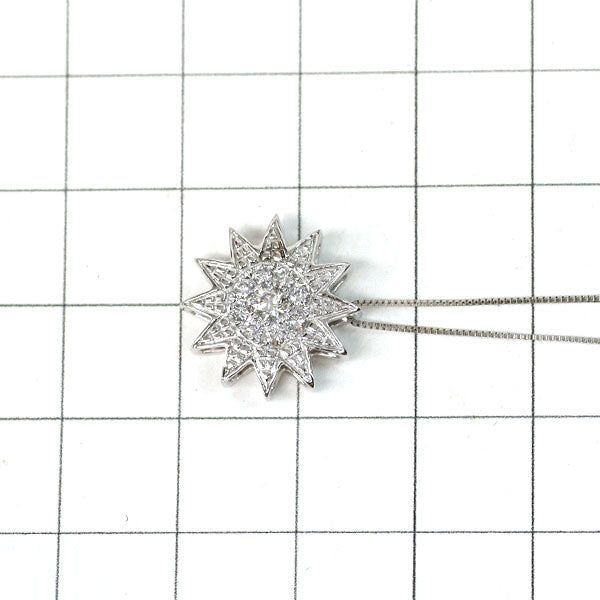 Pt950/ K18WG ダイヤモンド ペンダントネックレス 0.29ct