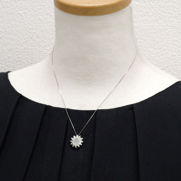 Pt950/ K18WG ダイヤモンド ペンダントネックレス 0.29ct