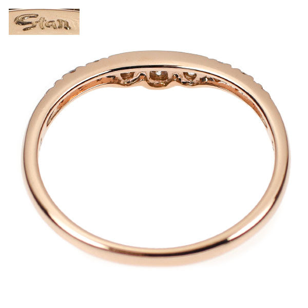 スタージュエリー K18PG ダイヤモンド リング 0.12ct