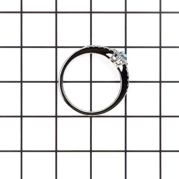 新品 希少 Pt950 パライバトルマリン ダイヤモンド リング 0.05ct D0.17ct フラワー