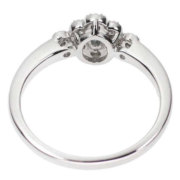 新品 希少 Pt950 パライバトルマリン ダイヤモンド リング 0.04ct D0.17ct フラワー