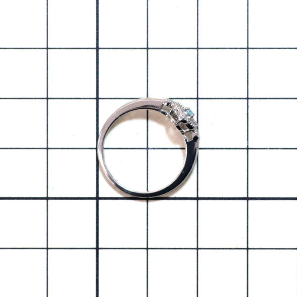 新品 希少 Pt950 パライバトルマリン ダイヤモンド リング 0.04ct D0.17ct フラワー