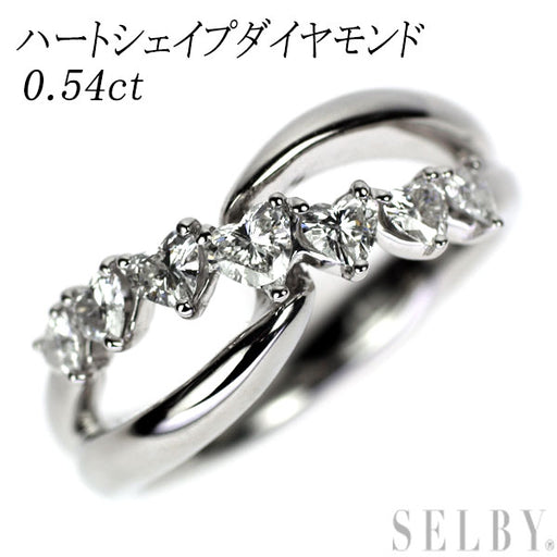 Pt900 ハートシェイプダイヤモンドエクセレントカットリング D
