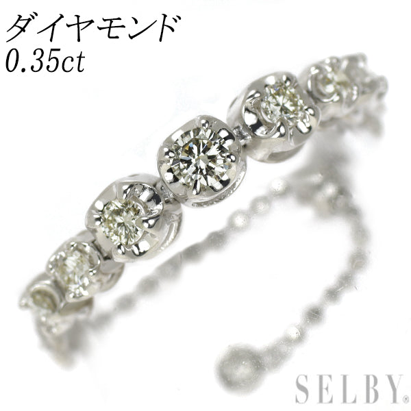 K18WG ダイヤモンド チェーンリング 0.35ct フリーアジャスター K18WG ダイヤモンド チェーンリング 0.35ct フリーアジャスター