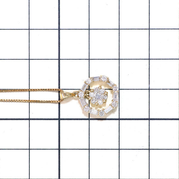 K18YG ダイヤモンド ペンダントネックレス 0.75ct