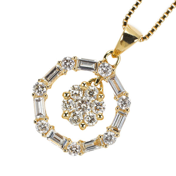 K18YG ダイヤモンド ペンダントネックレス 0.75ct
