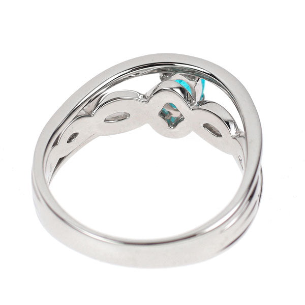 希少 Pt900 パライバトルマリン ダイヤモンド リング 0.448ct D0.29ct
