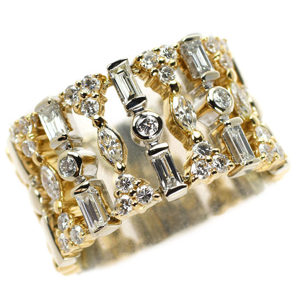 K18YG/WG ダイヤモンド リング 1.74ct
