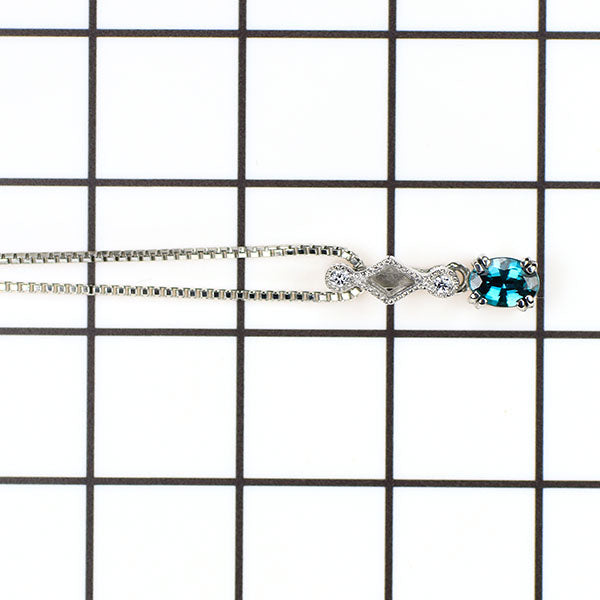 希少 K18WG アレキサンドライト ダイヤモンド ペンダントネックレス 0.26ct D0.02ct