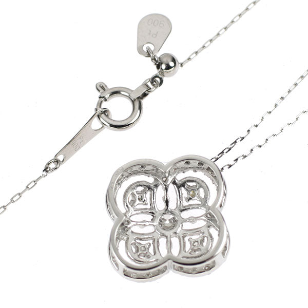 Pt ダイヤモンド ペンダントネックレス 0.31ct フラワー