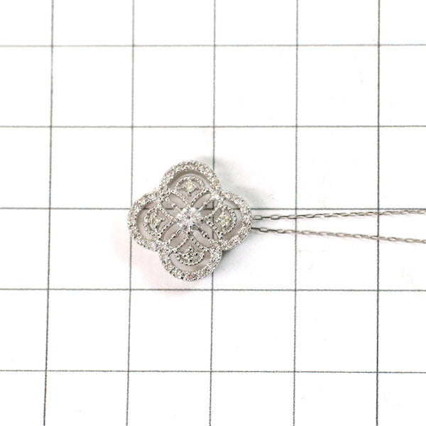 Pt ダイヤモンド ペンダントネックレス 0.31ct フラワー