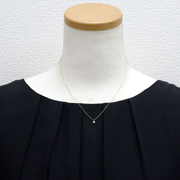 新品 K18YG ダイヤモンド ペンダントネックレス 0.111ct M VVS2 EXHC