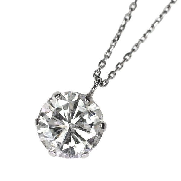 New Pt900/Pt850 Diamond Pendant Necklace 1.049ct F I1 Fair 