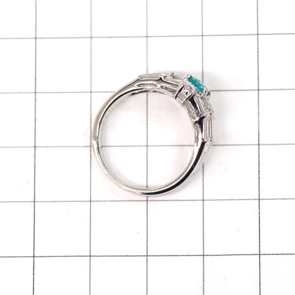 希少 Pt900 ブラジル産 パライバトルマリン ダイヤモンド リング 0.65ct D0.84ct