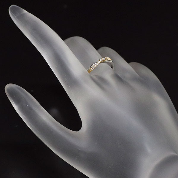 スタージュエリー K18YG/Pt950 ダイヤモンド リング 0.06ct