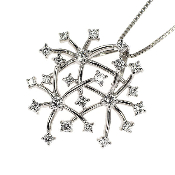 田崎真珠 K18WG ダイヤモンド ペンダントネックレス 0.45ct