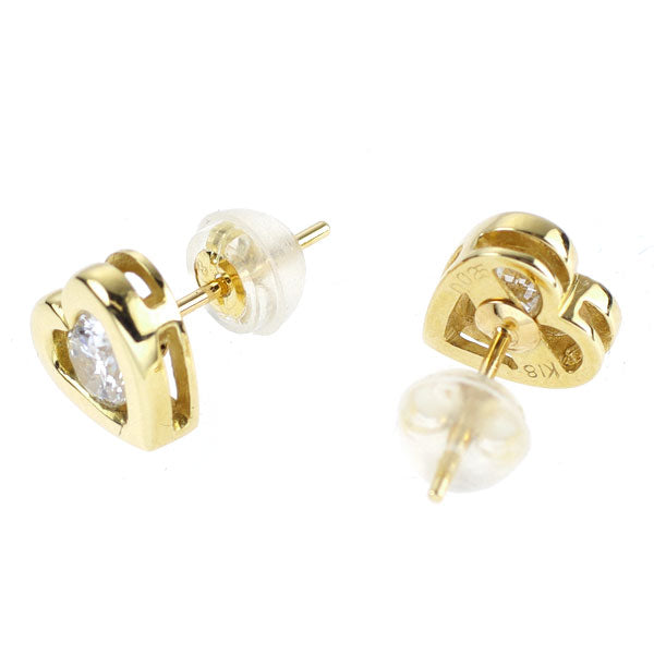 K18YG ダイヤモンド ピアス 0.50ct ハート