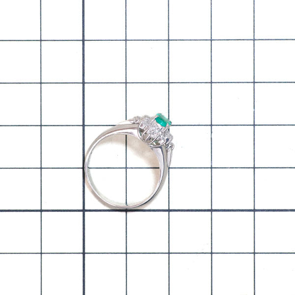 Pt900 エメラルド ダイヤモンド リング D0.30ct